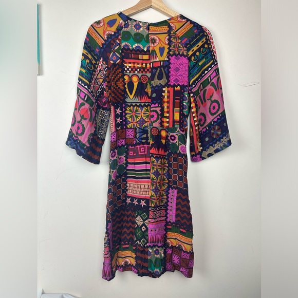 DESIGUAL geometric print wrap style dress size EUR 36 US 4 XS - Picture 10 of 13
